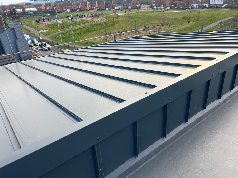 Cladding Rails For Seam Cladding Case Study: Click Seam in Wolverhampton - Accord Steel Cladding Ltd