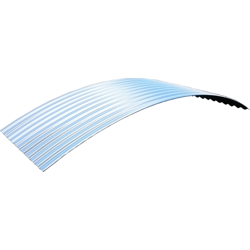10/3 Curved Shepherd Hut Roof Sheet 0.7mm Galvanised 2.393m Arc Length 2.296m Radius (7ft 6 width 1ft rise 2ft6" Cover)