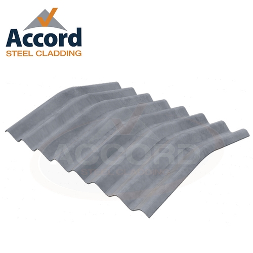 Cranked Ridge 750mm 12.5° Profile 6 Fibre Cement Natural Grey